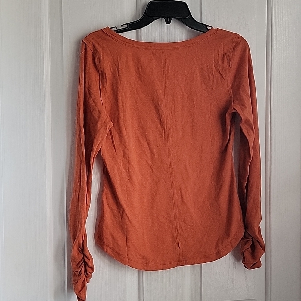 PILCRO ANTHROPOLOGIE SHIRT TOP NEW ORANGE SMALL - Picture 4 of 4